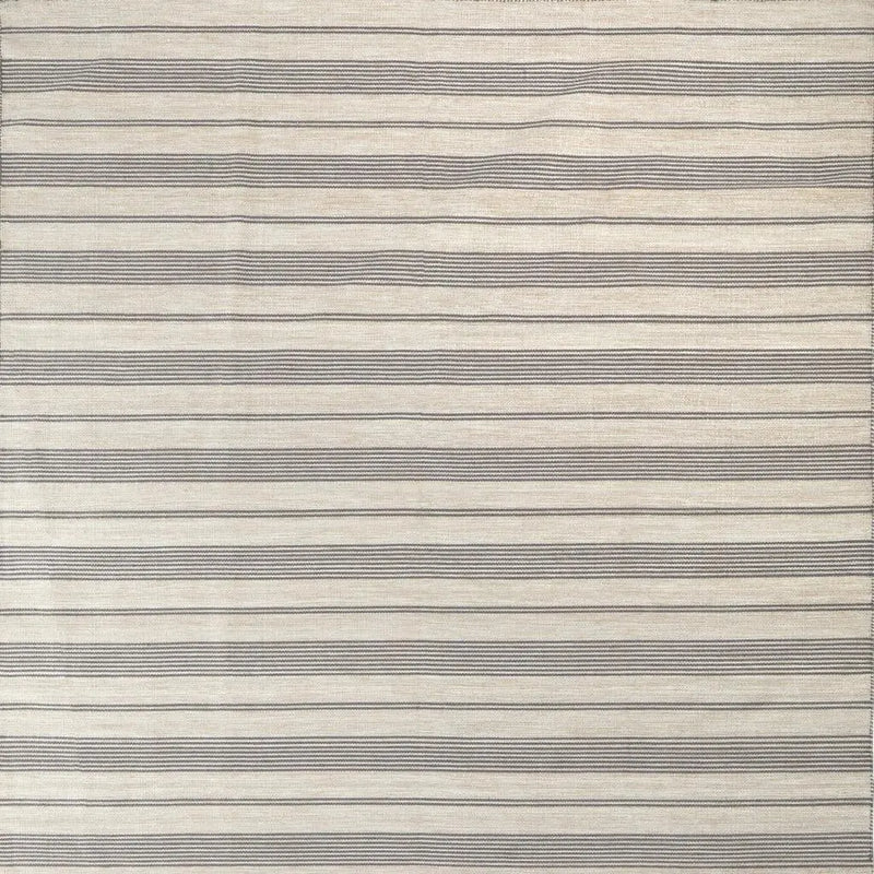 4' X 6' Gray and Ivory Striped Hand Woven Area Rug Homeroots Outdoor
