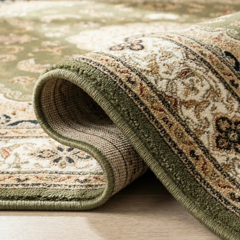 4' X 6' Green And Beige Abstract Area Rug Homeroots Home Decor