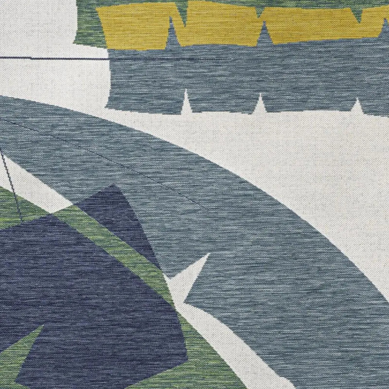 4' X 6' Green And Cream Abstract Indoor Outdoor Area Rug Homeroots Outdoor