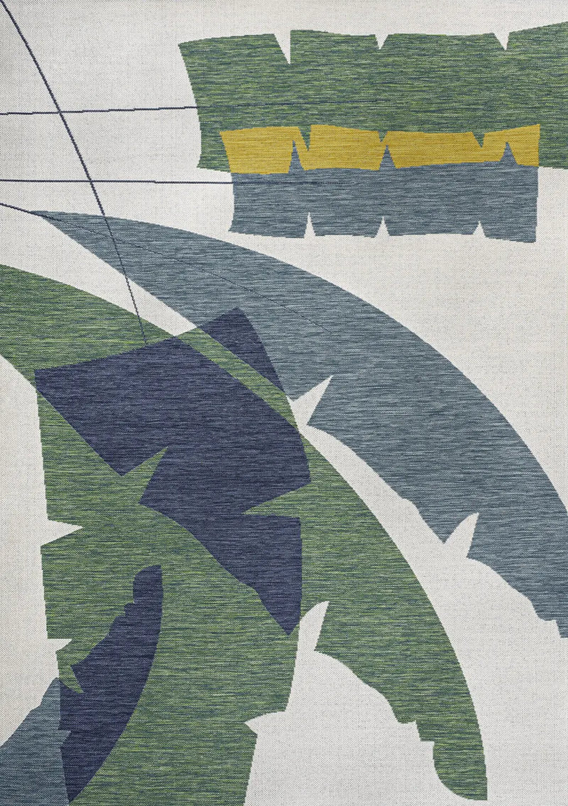 4' X 6' Green And Cream Abstract Indoor Outdoor Area Rug Homeroots Outdoor