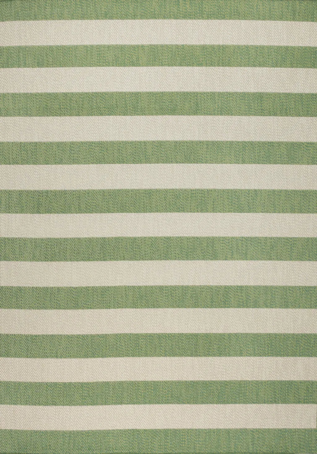 4' X 6' Green And Cream Striped Indoor Outdoor Area Rug Homeroots Outdoor