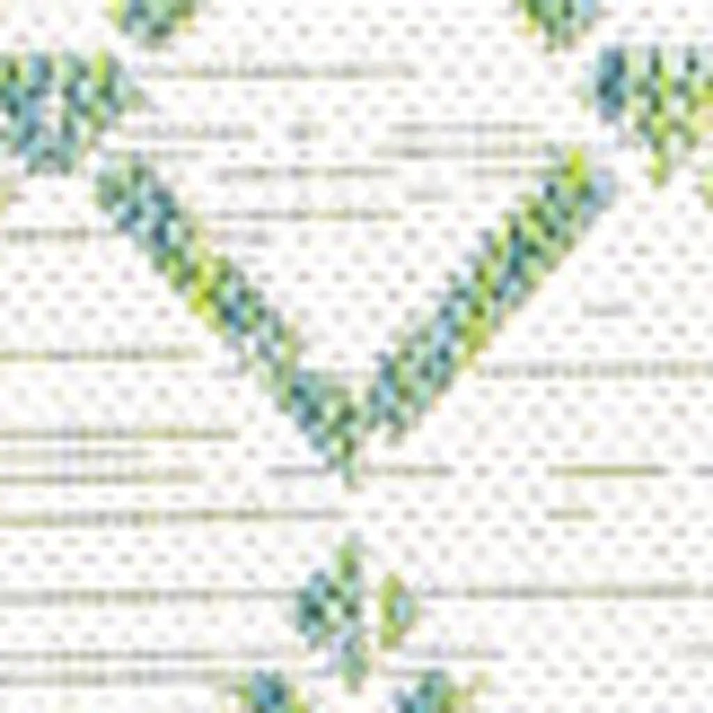 4' X 6' Green And Ivory Trellis Indoor Outdoor Area Rug Homeroots Outdoor
