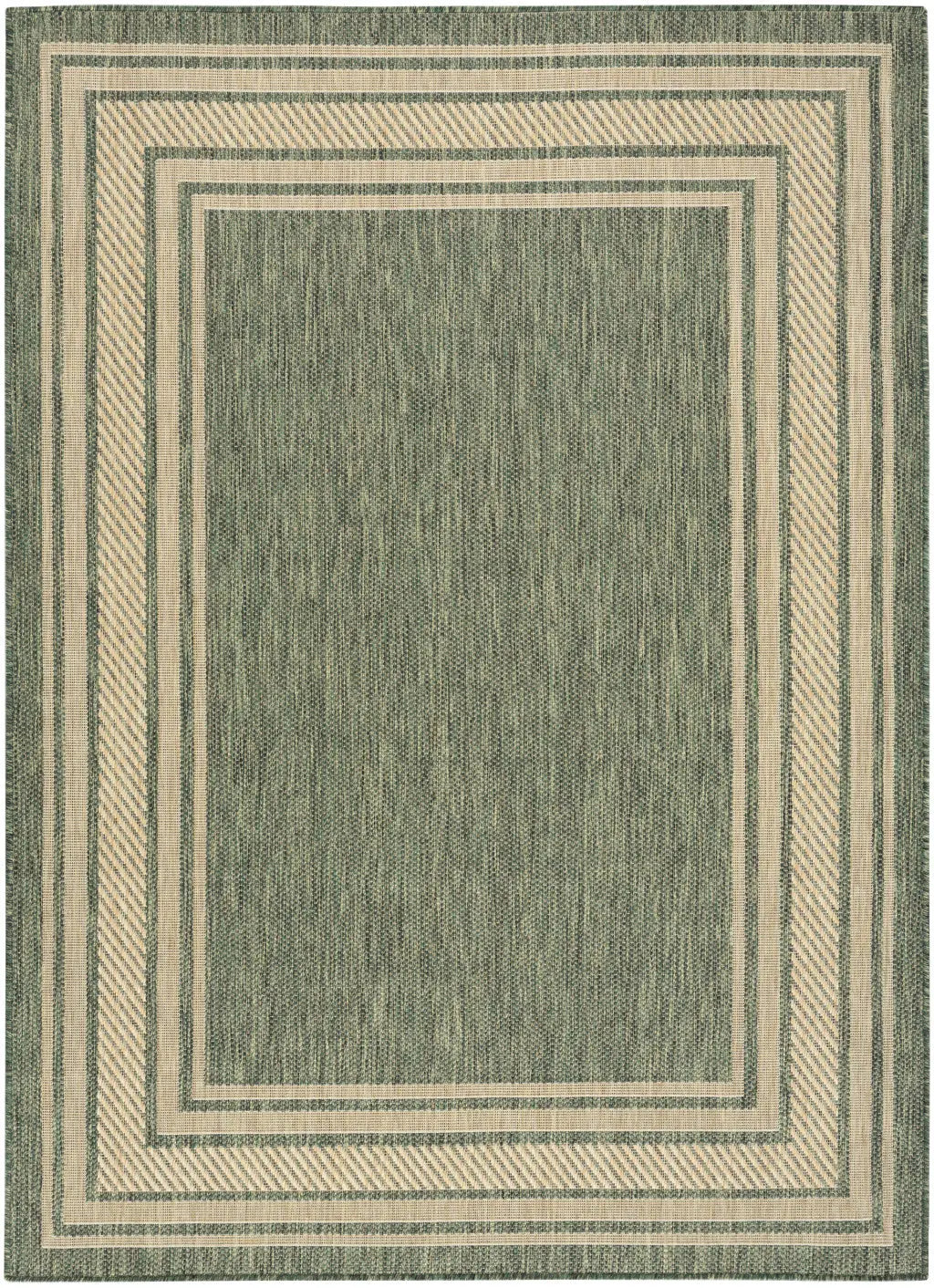 4' X 6' Green Geometric Indoor Outdoor Area Rug Homeroots Outdoor