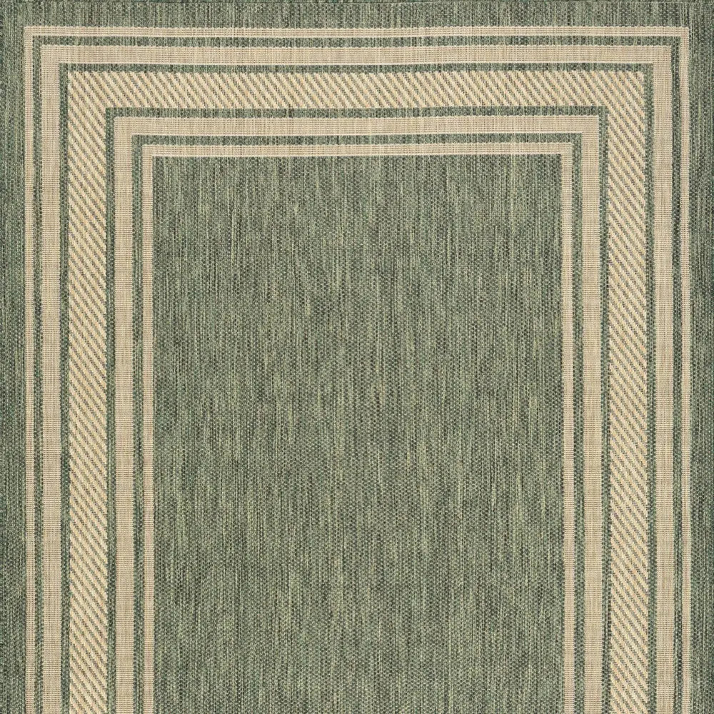 4' X 6' Green Geometric Indoor Outdoor Area Rug Homeroots Outdoor