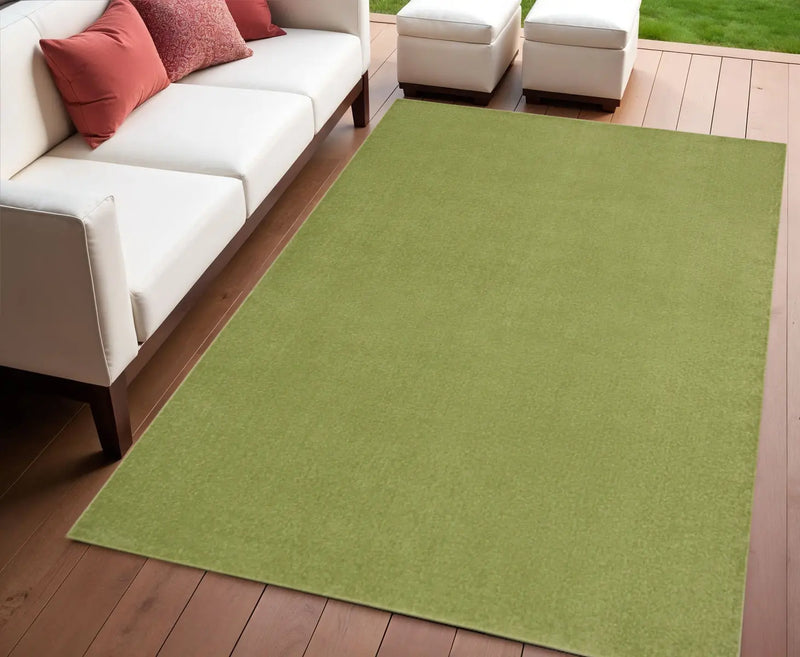 4' X 6' Green Indoor Outdoor Runner Rug Homeroots Outdoor