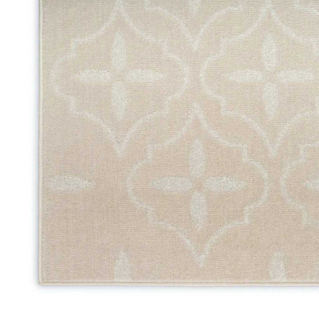 4' X 6' Ivory And Beige Geometric Indoor Outdoor Area Rug Homeroots Outdoor