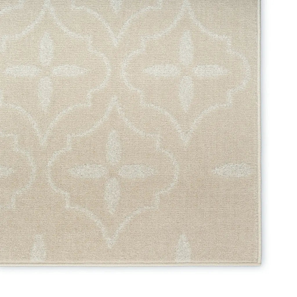 4' X 6' Ivory And Beige Geometric Indoor Outdoor Area Rug Homeroots Outdoor
