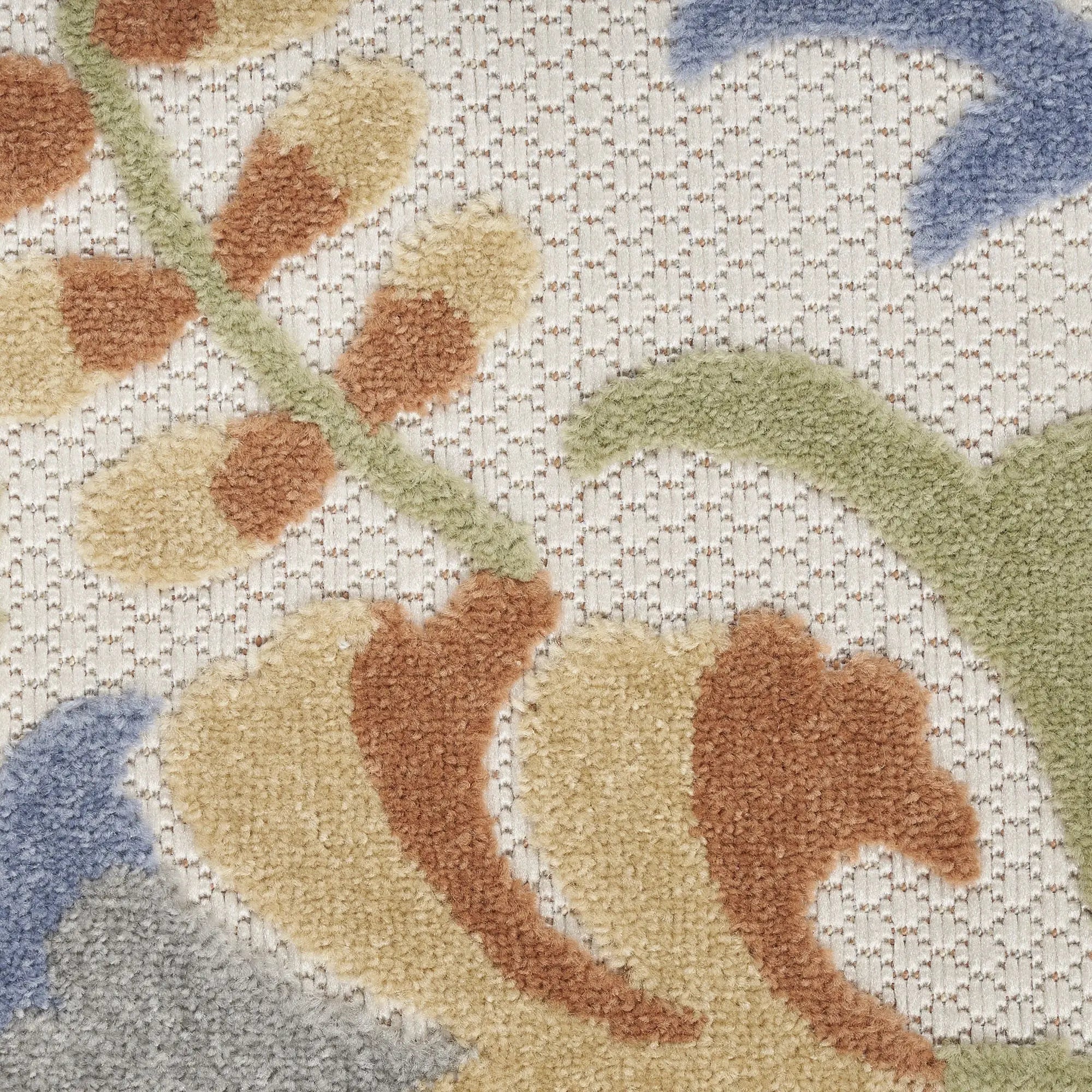 4' X 6' Ivory And Blue Indoor Outdoor Area Rug Homeroots Outdoor