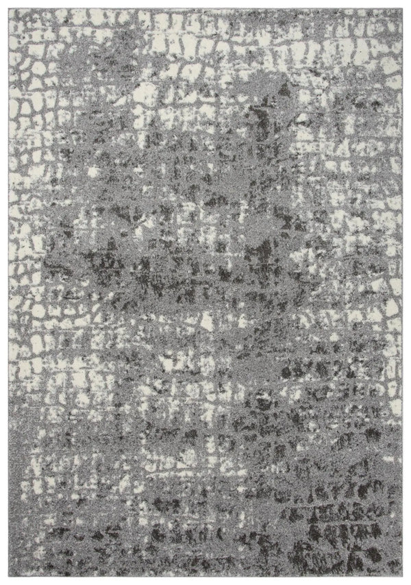 4' X 6' Ivory And Gray Abstract Area Rug Homeroots Home Decor