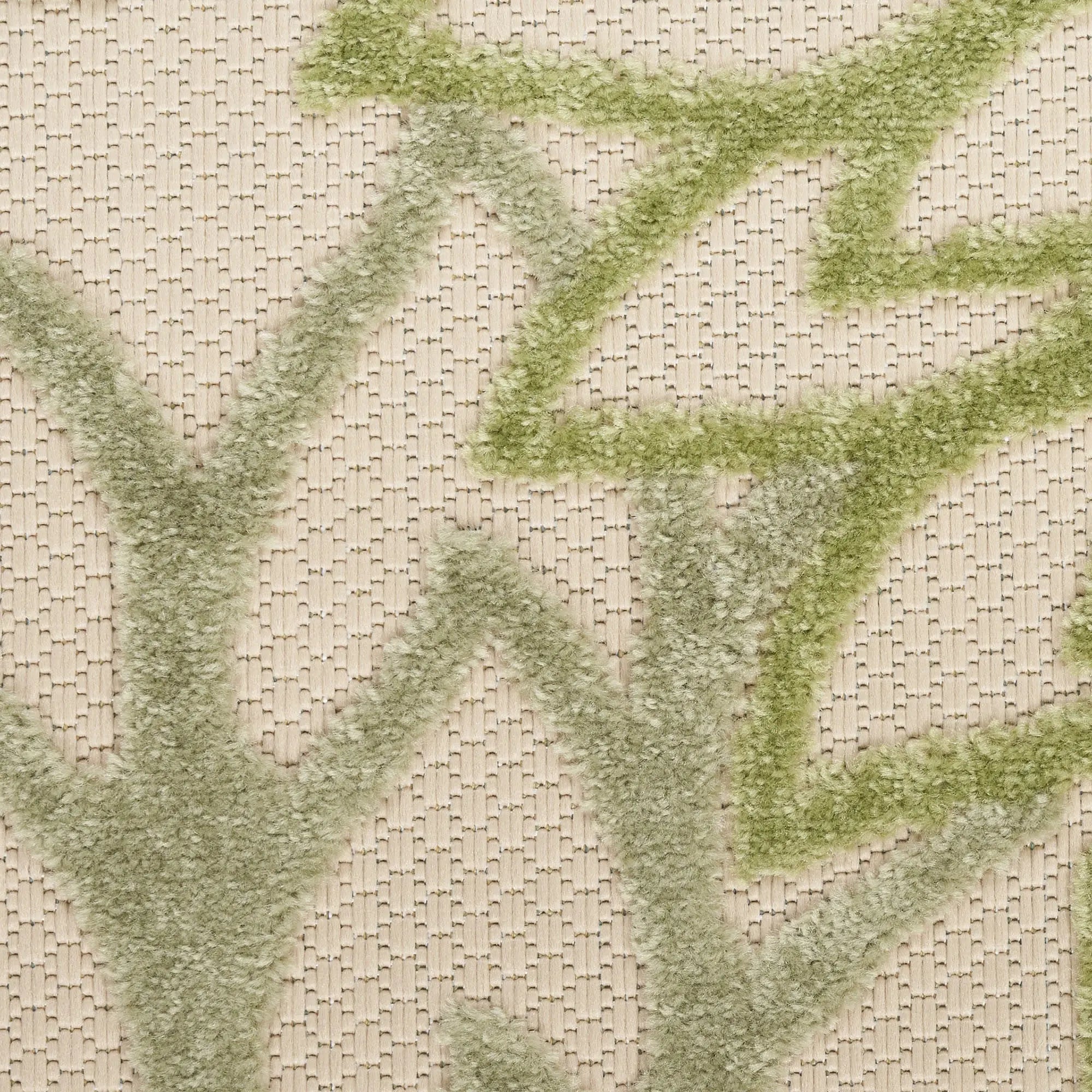 4' X 6' Ivory And Green Floral Indoor Outdoor Area Rug Homeroots Outdoor