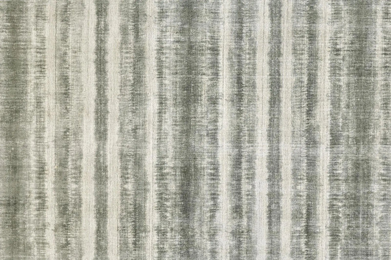 4' X 6' Ivory And Green Striped Hand Woven Area Rug Homeroots Home Decor