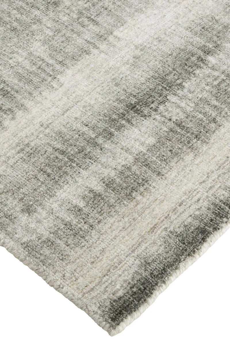 4' X 6' Ivory And Green Striped Hand Woven Area Rug Homeroots Home Decor