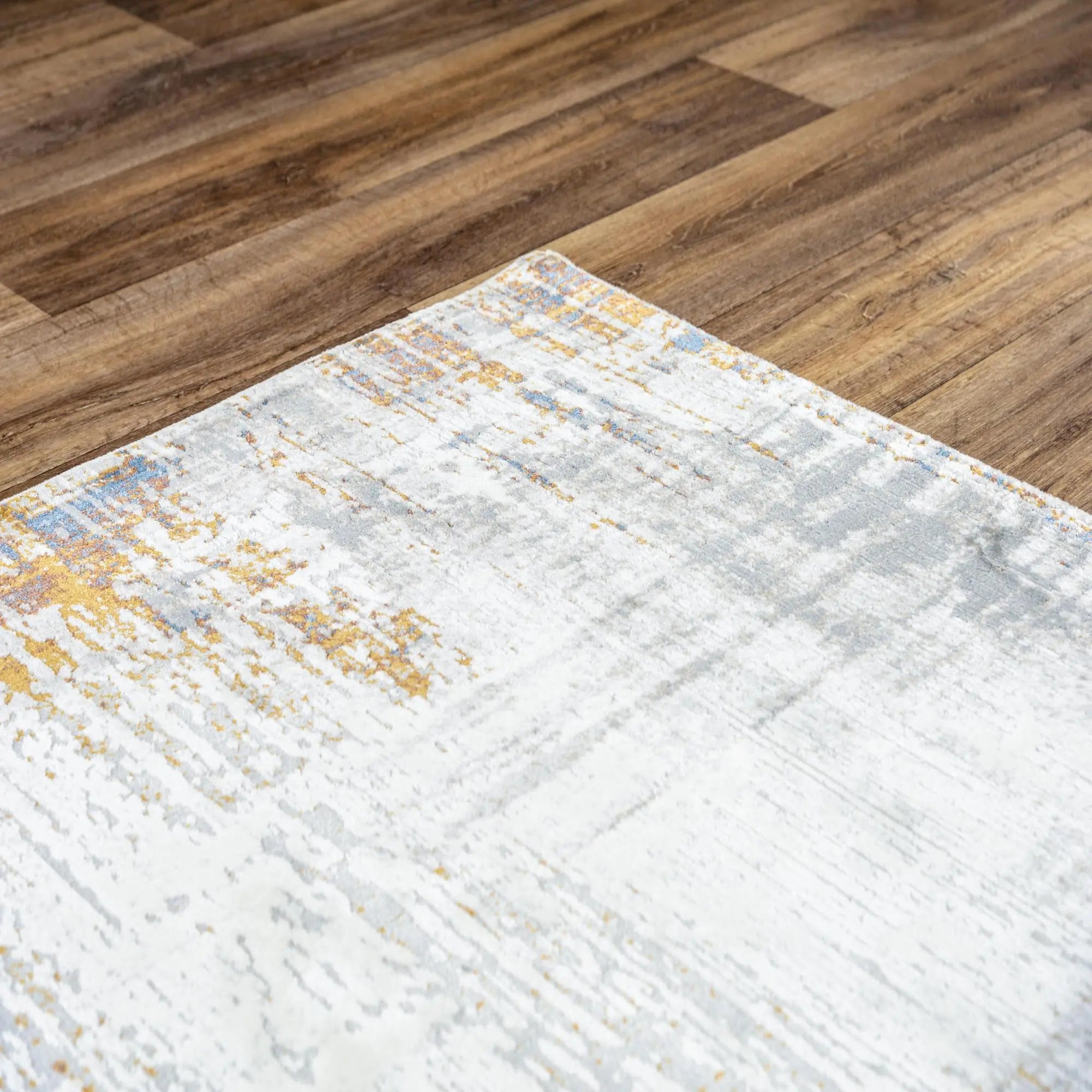 4' X 6' Ivory Blue Orange Red And Gray Abstract Area Rug Homeroots Home Decor