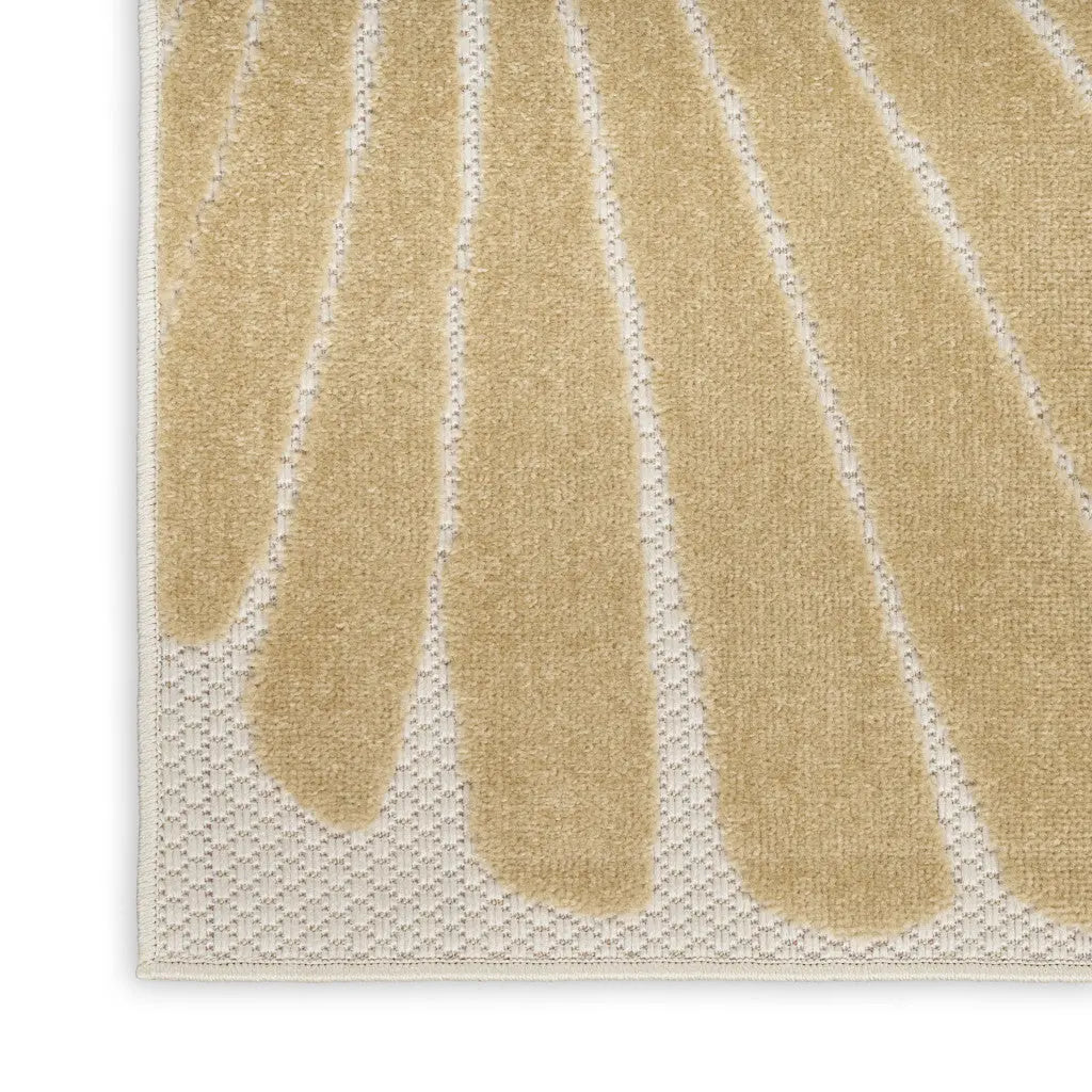 4' X 6' Ivory Orange And Blue Indoor Outdoor Area Rug Homeroots Outdoor