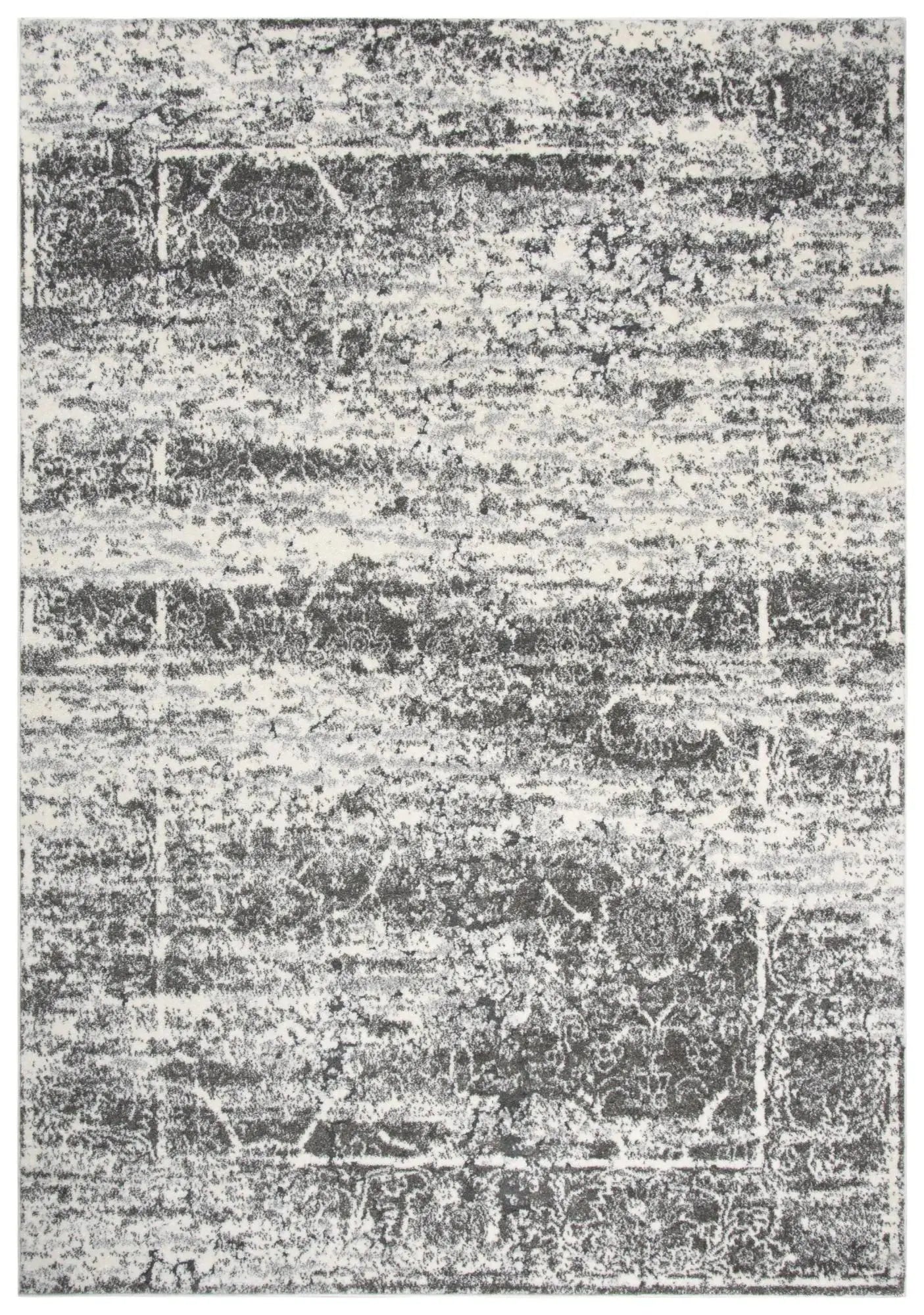 4' X 6' Ivory Silver And Taupe Abstract Area Rug Homeroots Home Decor