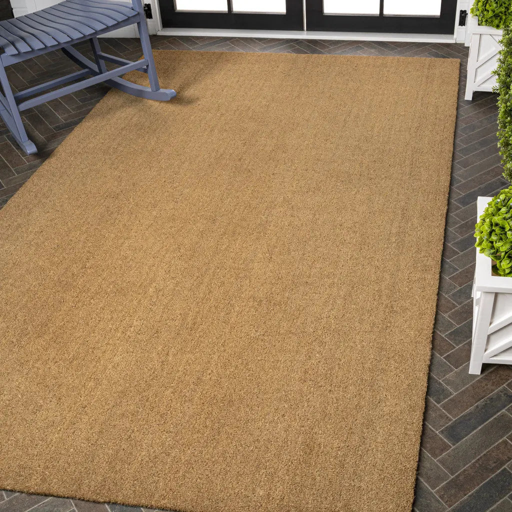 4' X 6' Light Brown Indoor Outdoor Area Rug Homeroots Outdoor