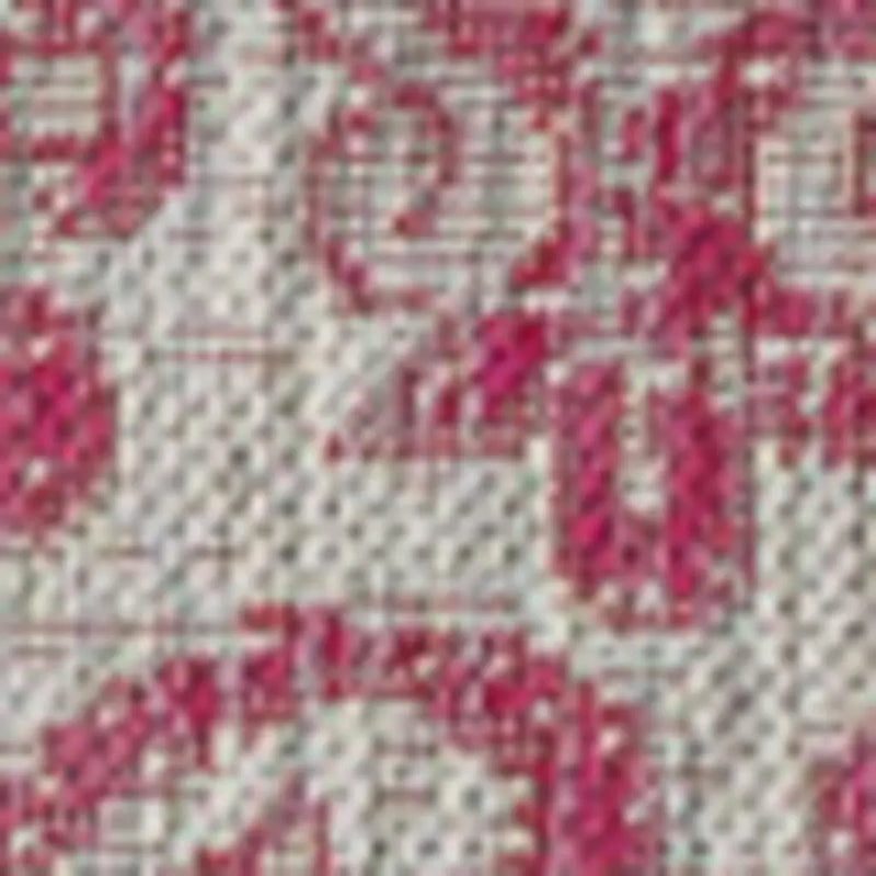 4' X 6' Light Gray And Fuchsia Medallion Indoor Outdoor Area Rug Homeroots Outdoor