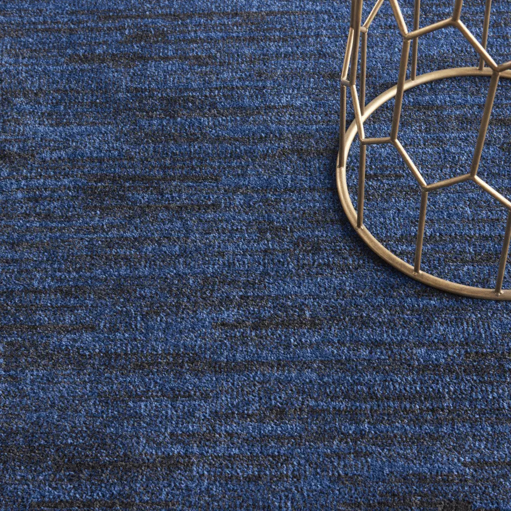 4' X 6' Midnight Blue Stain Resistant Indoor Outdoor Area Rug - GreatEagleInc