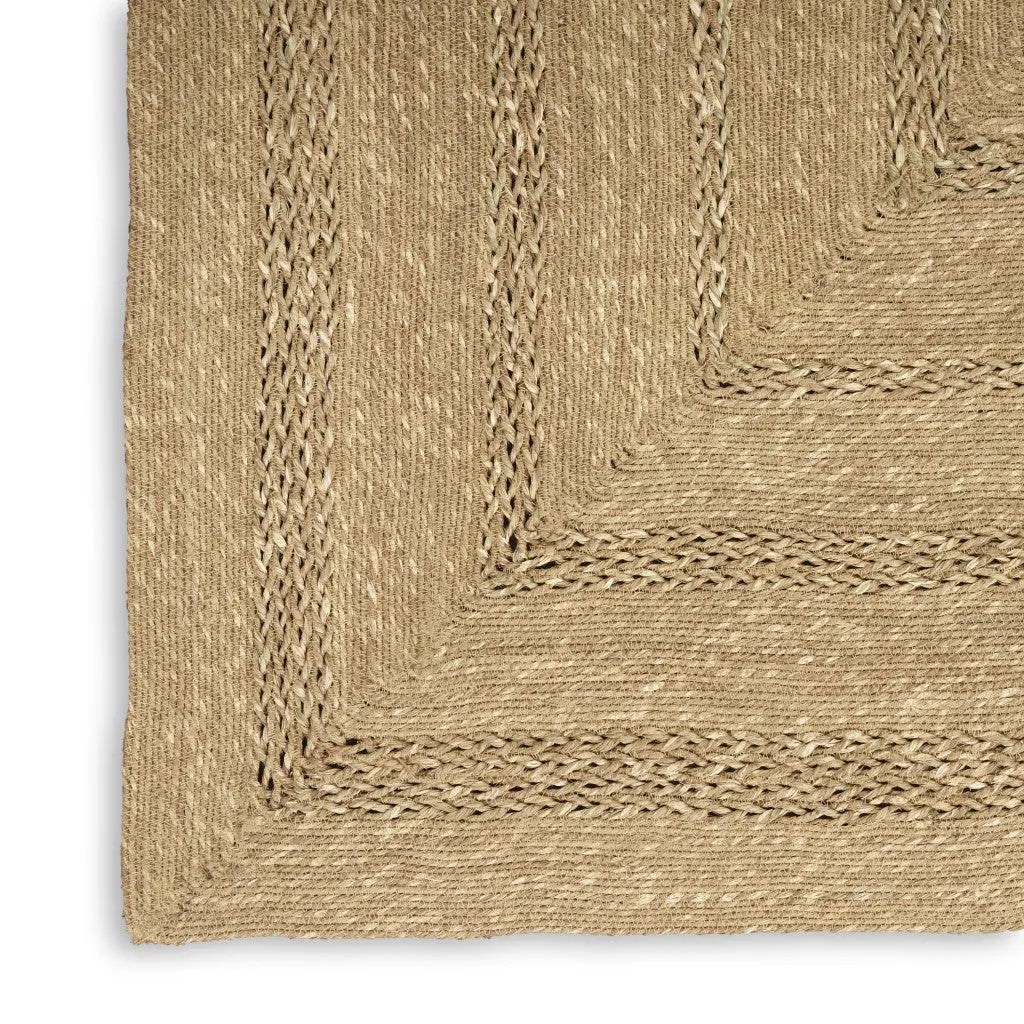 4' X 6' Natural And Brown Handmade Indoor Outdoor Area Rug Homeroots Outdoor