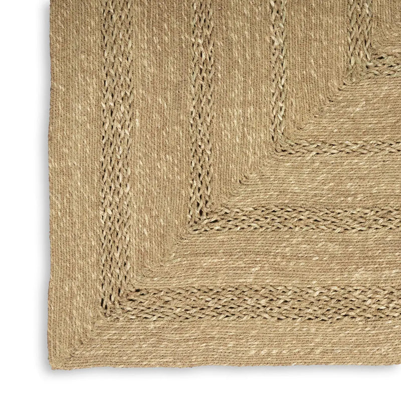 4' X 6' Natural And Brown Handmade Indoor Outdoor Area Rug Homeroots Outdoor