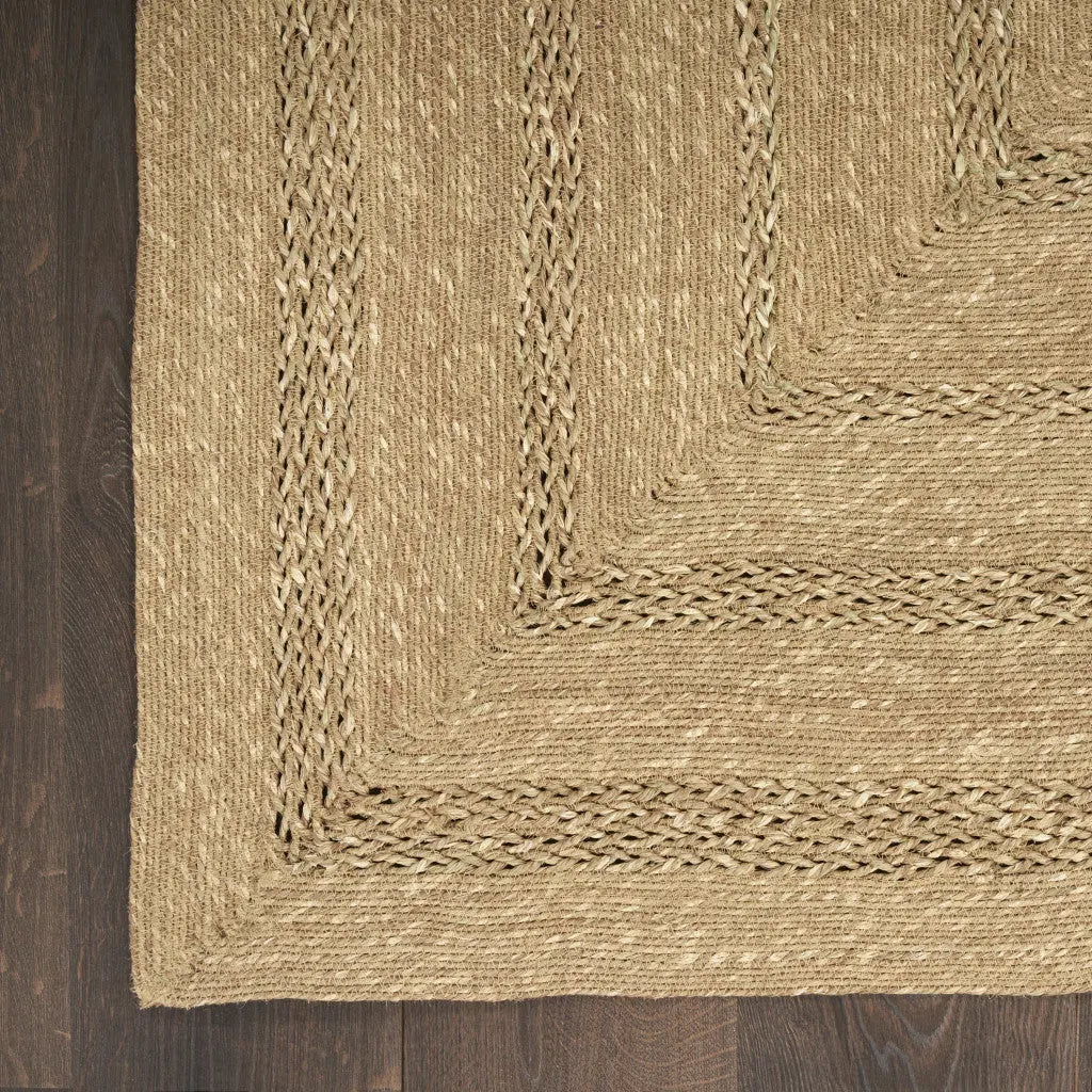4' X 6' Natural And Brown Handmade Indoor Outdoor Area Rug Homeroots Outdoor