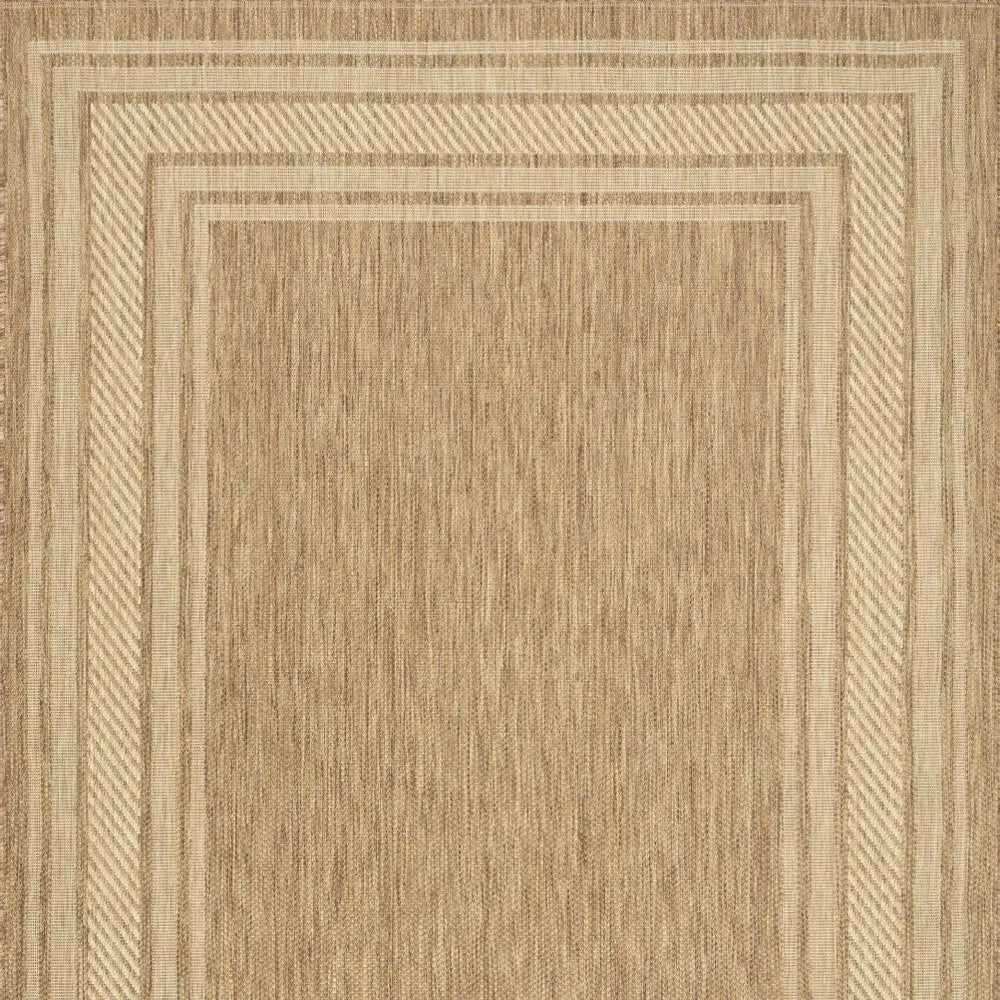 4' X 6' Natural Geometric Indoor Outdoor Area Rug Homeroots Outdoor