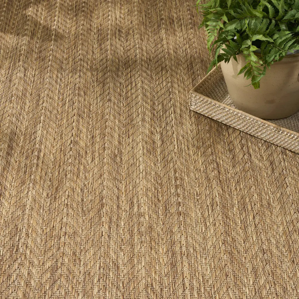 4' X 6' Natural Geometric Indoor Outdoor Area Rug Homeroots Outdoor
