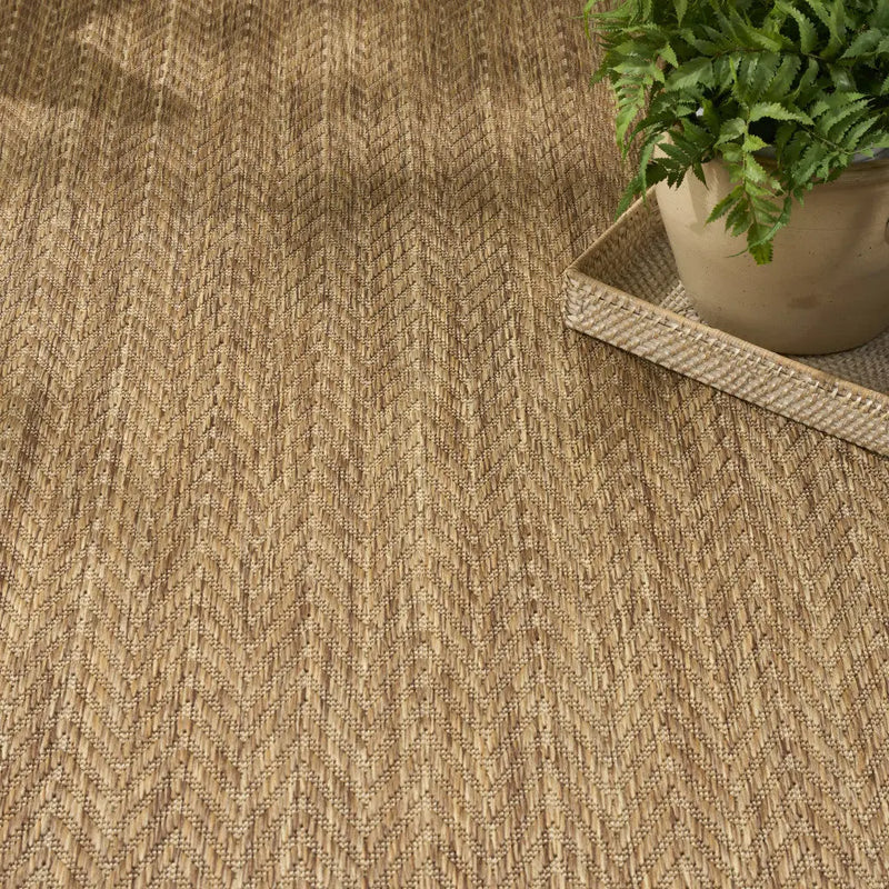 4' X 6' Natural Geometric Indoor Outdoor Area Rug Homeroots Outdoor