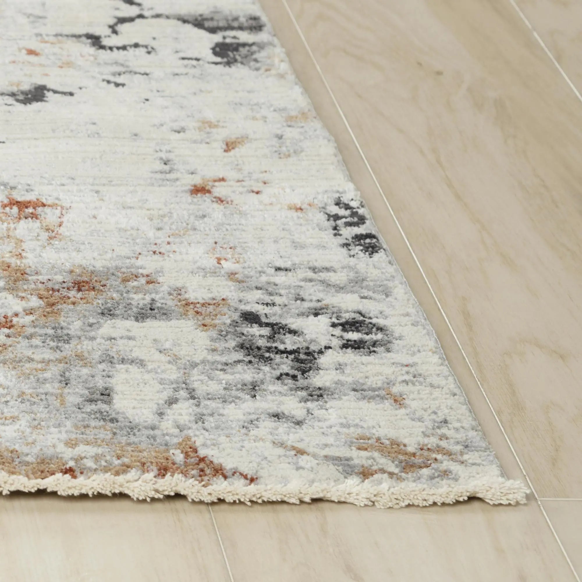 4' X 6' Natural Gray And Terra Cotta Abstract Area Rug Homeroots Home Decor