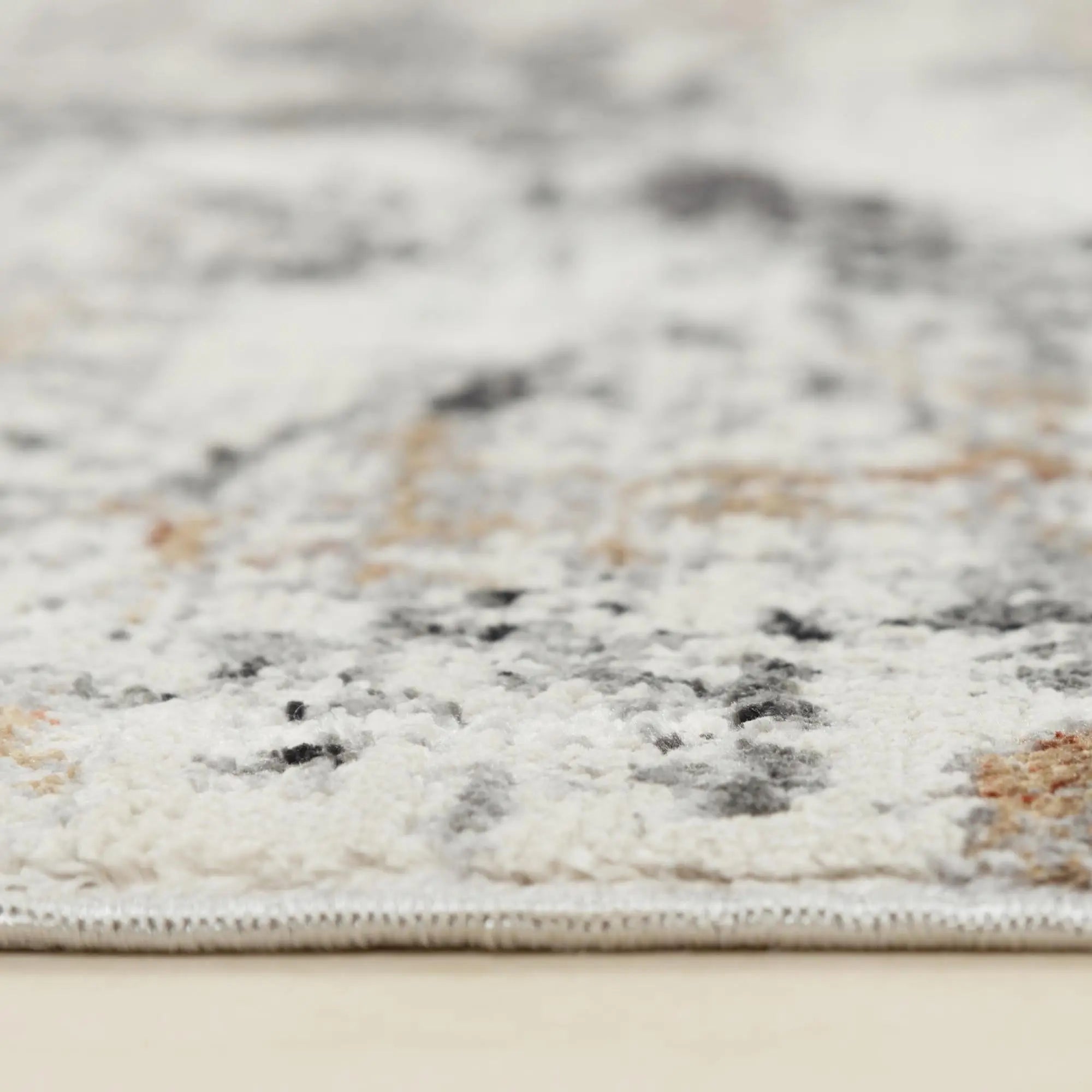 4' X 6' Natural Gray And Terra Cotta Abstract Area Rug Homeroots Home Decor