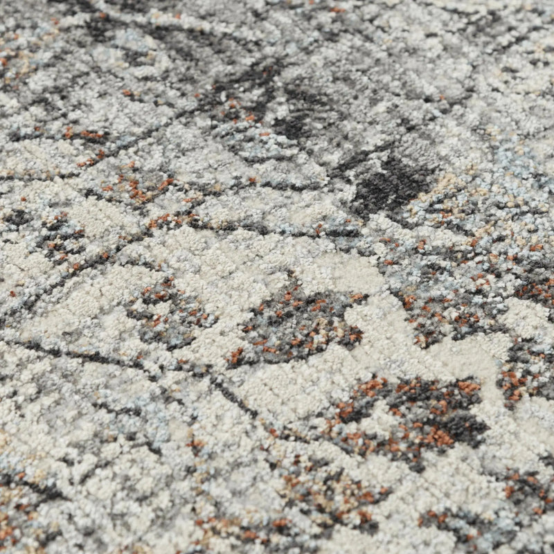 4' X 6' Natural Gray And Terra Cotta Oriental Area Rug Homeroots Home Decor