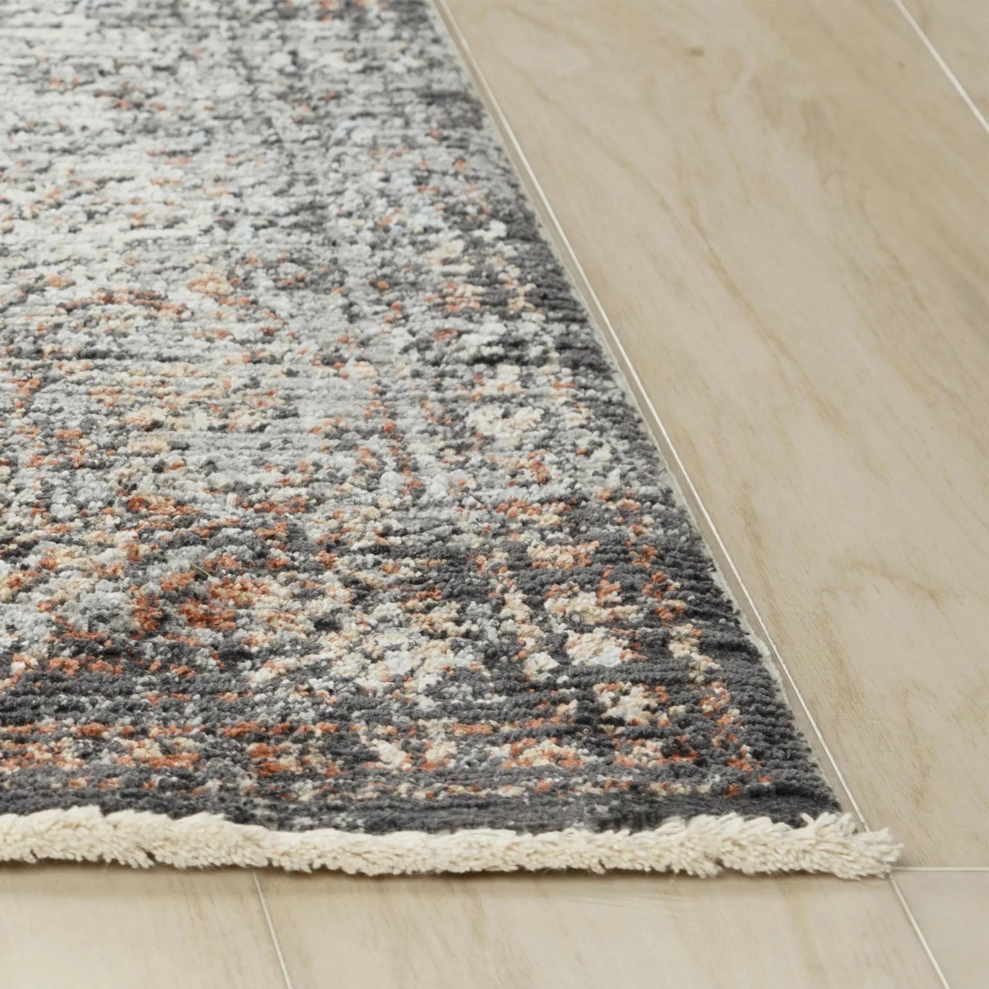 4' X 6' Natural Gray And Terra Cotta Oriental Area Rug Homeroots Home Decor