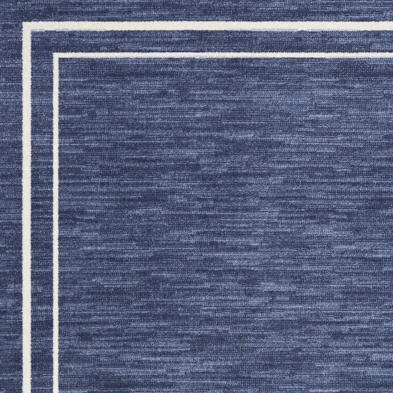 4' X 6' Navy Blue And Ivory Indoor Outdoor Area Rug Homeroots Outdoor