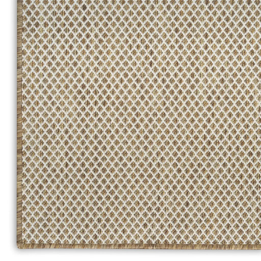 4' X 6' Navy Blue Geometric Indoor Outdoor Area Rug Homeroots Outdoor