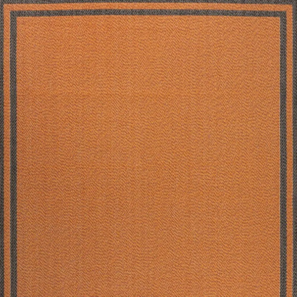 4' X 6' Orange And Dark Gray Striped Indoor Outdoor Area Rug Homeroots Outdoor