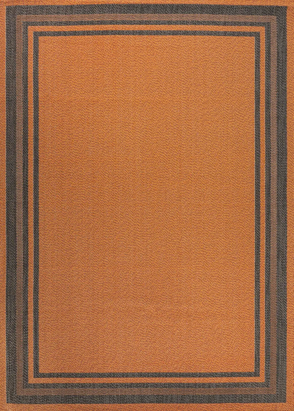 4' X 6' Orange And Dark Gray Striped Indoor Outdoor Area Rug Homeroots Outdoor