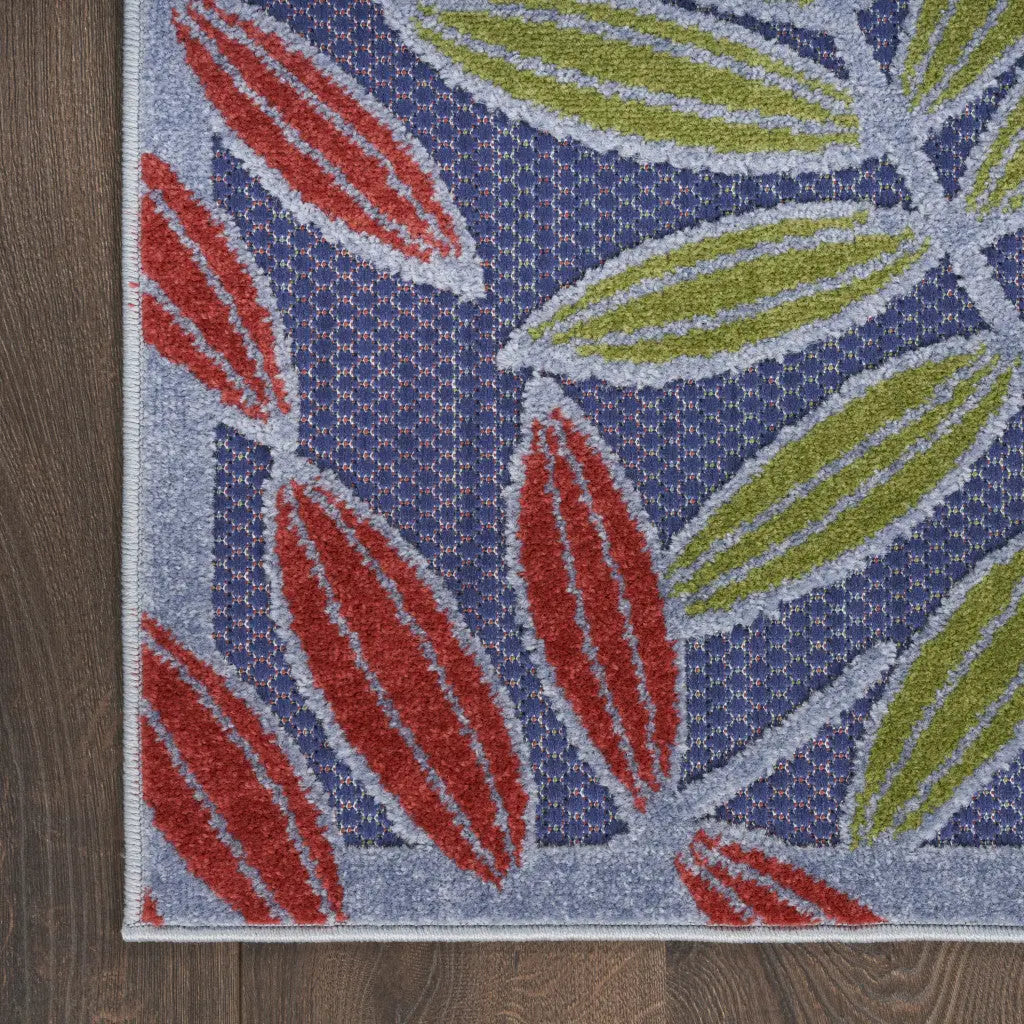 4' X 6' Orange Green And Blue Indoor Outdoor Area Rug Homeroots Outdoor