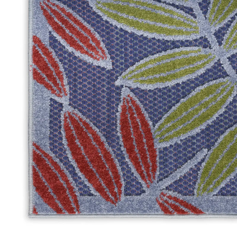 4' X 6' Orange Green And Blue Indoor Outdoor Area Rug Homeroots Outdoor
