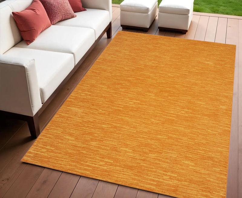 4' X 6' Orange Indoor Outdoor Area Rug Homeroots Outdoor