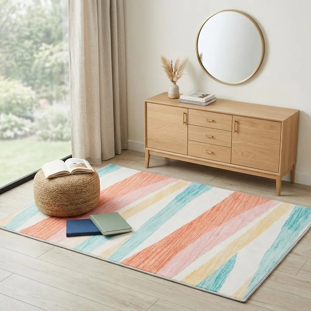 4' X 6' Pink Abstract Area Rug Homeroots Home Decor