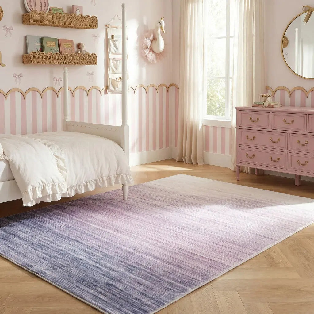 4' X 6' Purple Abstract Area Rug Homeroots Home Decor