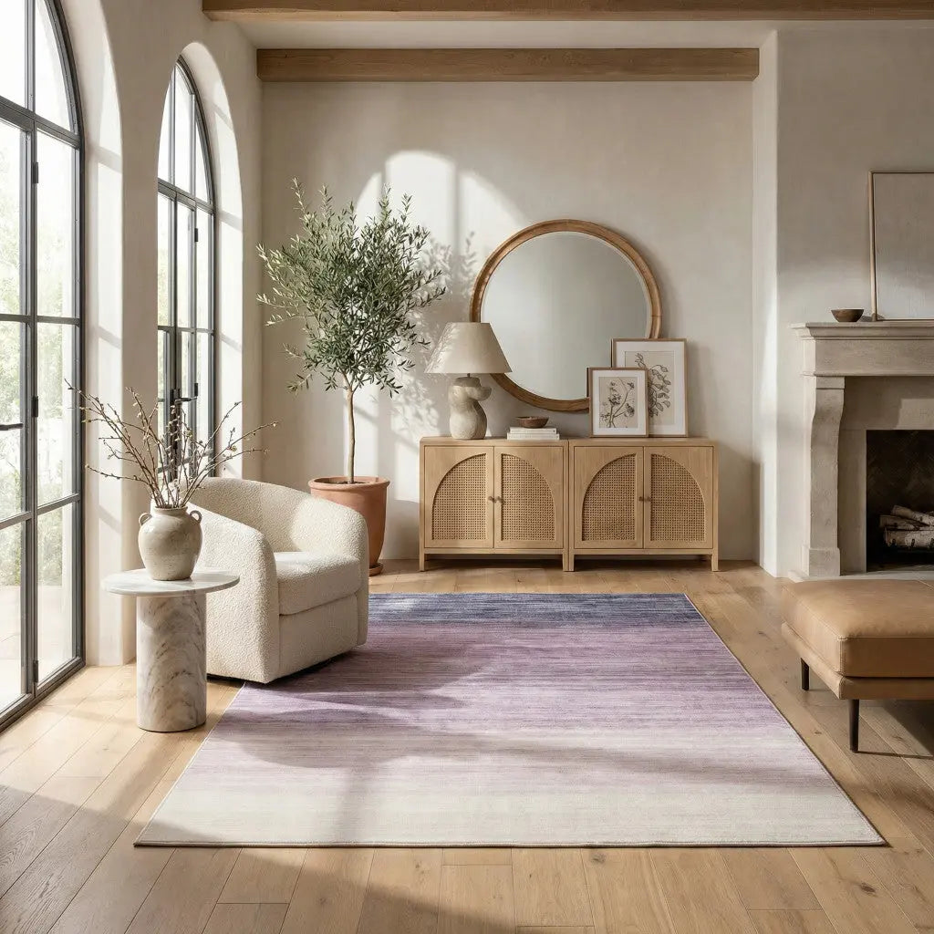 4' X 6' Purple Abstract Area Rug Homeroots Home Decor