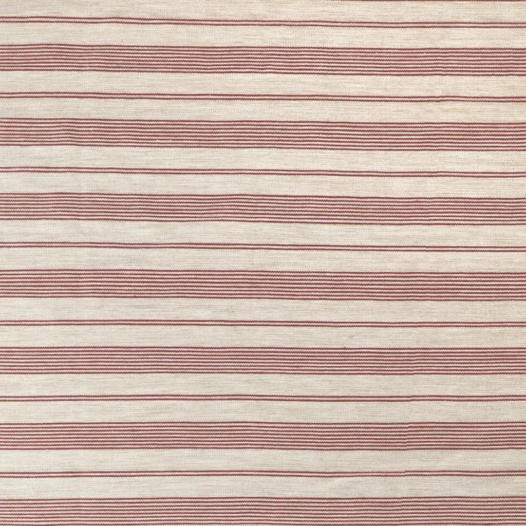 4' X 6' Red and Ivory Striped Hand Woven Area Rug Homeroots Outdoor