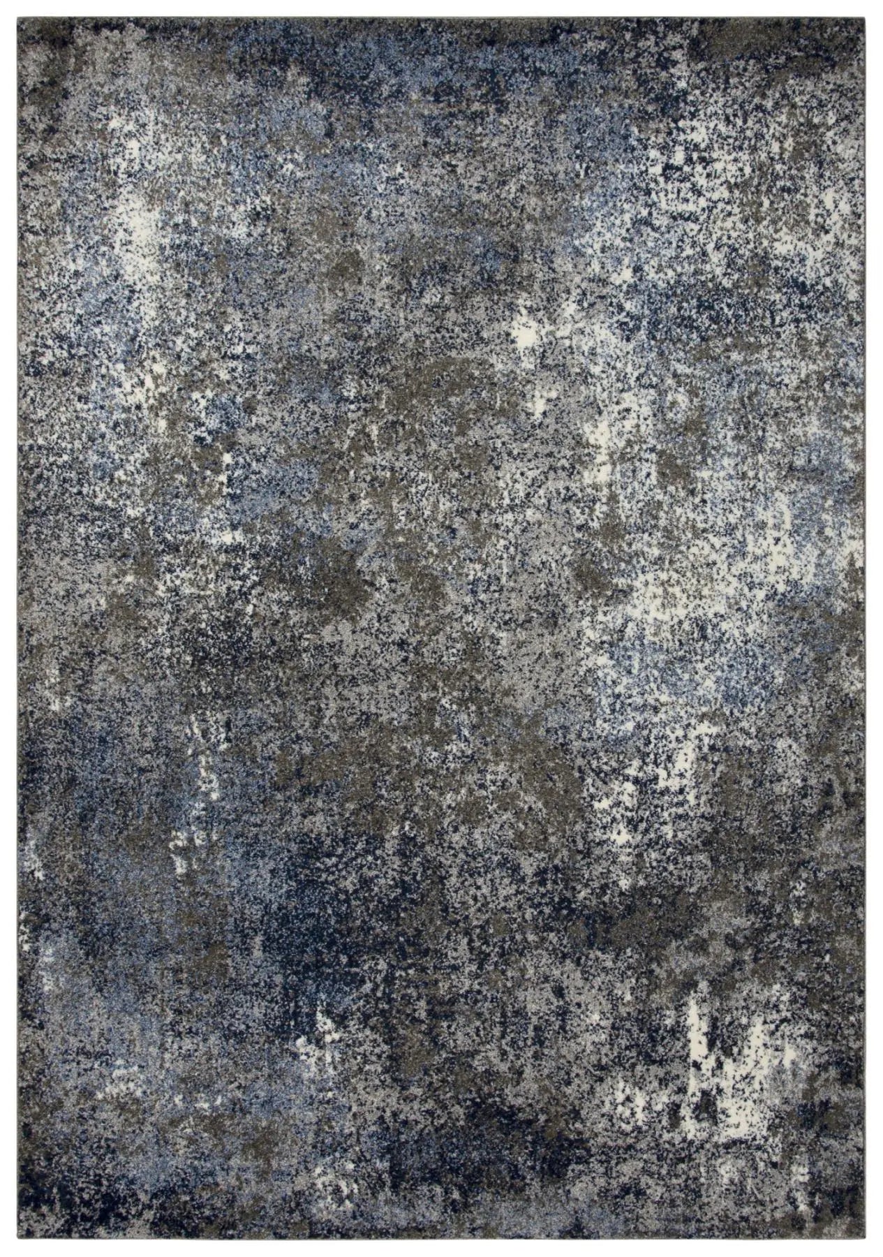 4' X 6' Silver Blue And Taupe Abstract Area Rug Homeroots Home Decor