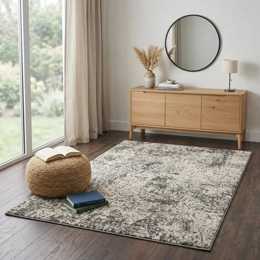 4' X 6' Silver Gray And Taupe Abstract Area Rug Homeroots Home Decor