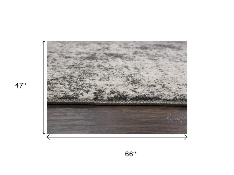 4' X 6' Silver Gray And Taupe Abstract Area Rug Homeroots Home Decor