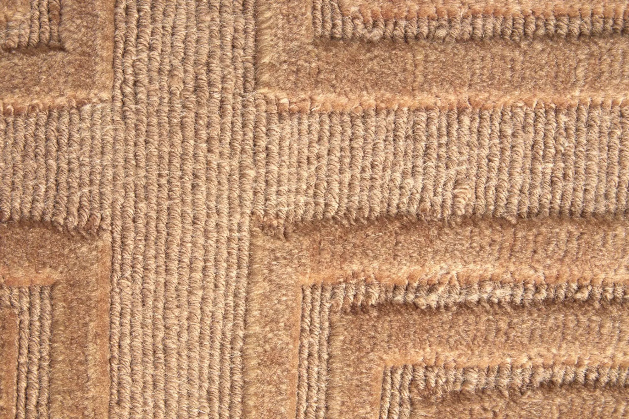 4' X 6' Tan And Gold Wool Geometric Hand Knotted Area Rug Homeroots Home Decor