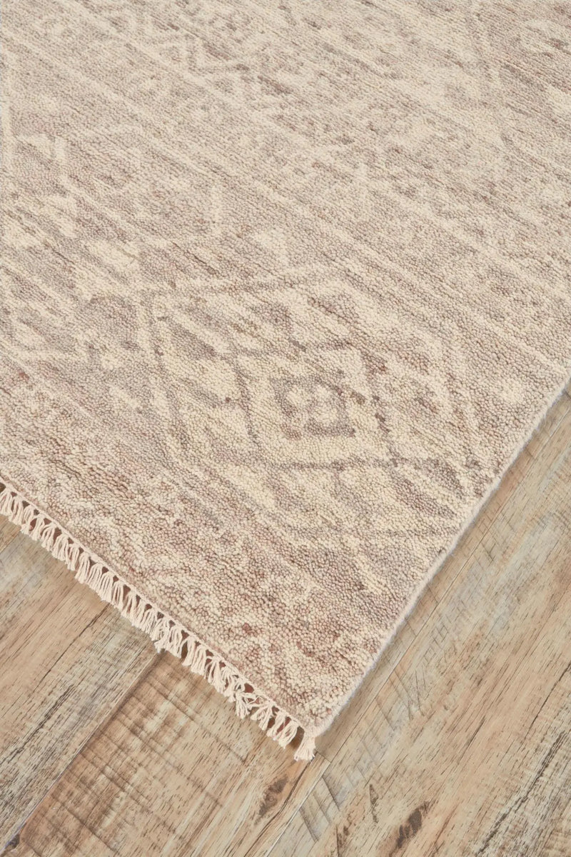 4' X 6' Tan Brown And Taupe Wool Southwestern Hand Knotted Area Rug Homeroots Home Decor