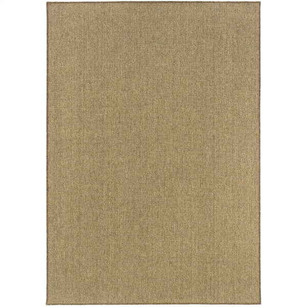 4' X 6' Tan Stain Resistant Indoor Outdoor Area Rug Homeroots Outdoor