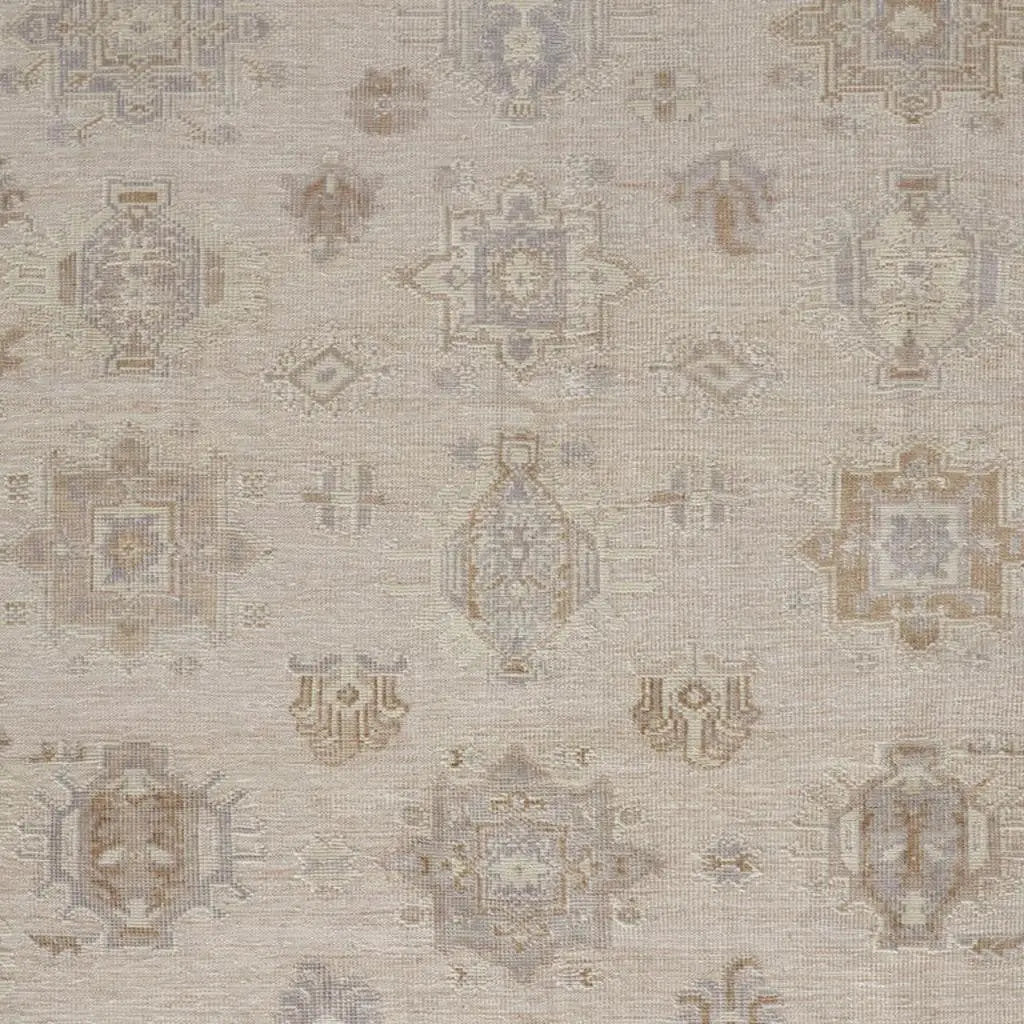 4' X 6' Tan and Brown Floral Hand Knotted Area Rug Homeroots Outdoor